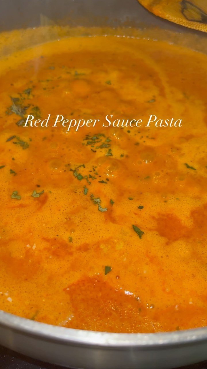 Red Pepper Sauce has to be my new favorite pasta sauce ever!! I’ve never been really a fan of marinara sauce. This sauce is creamy yet you get more flavor from the roasted bell pepper! Served with Burrata on top makes the most perfect easy dinner recipe ever! I’d like to share this recipe with you all soon on my blog!  #redpepper #pasta #redsauce #pepperpasta #pastarecipes #foodreels #recipereels #easyrecipesathome #thefeedfeed